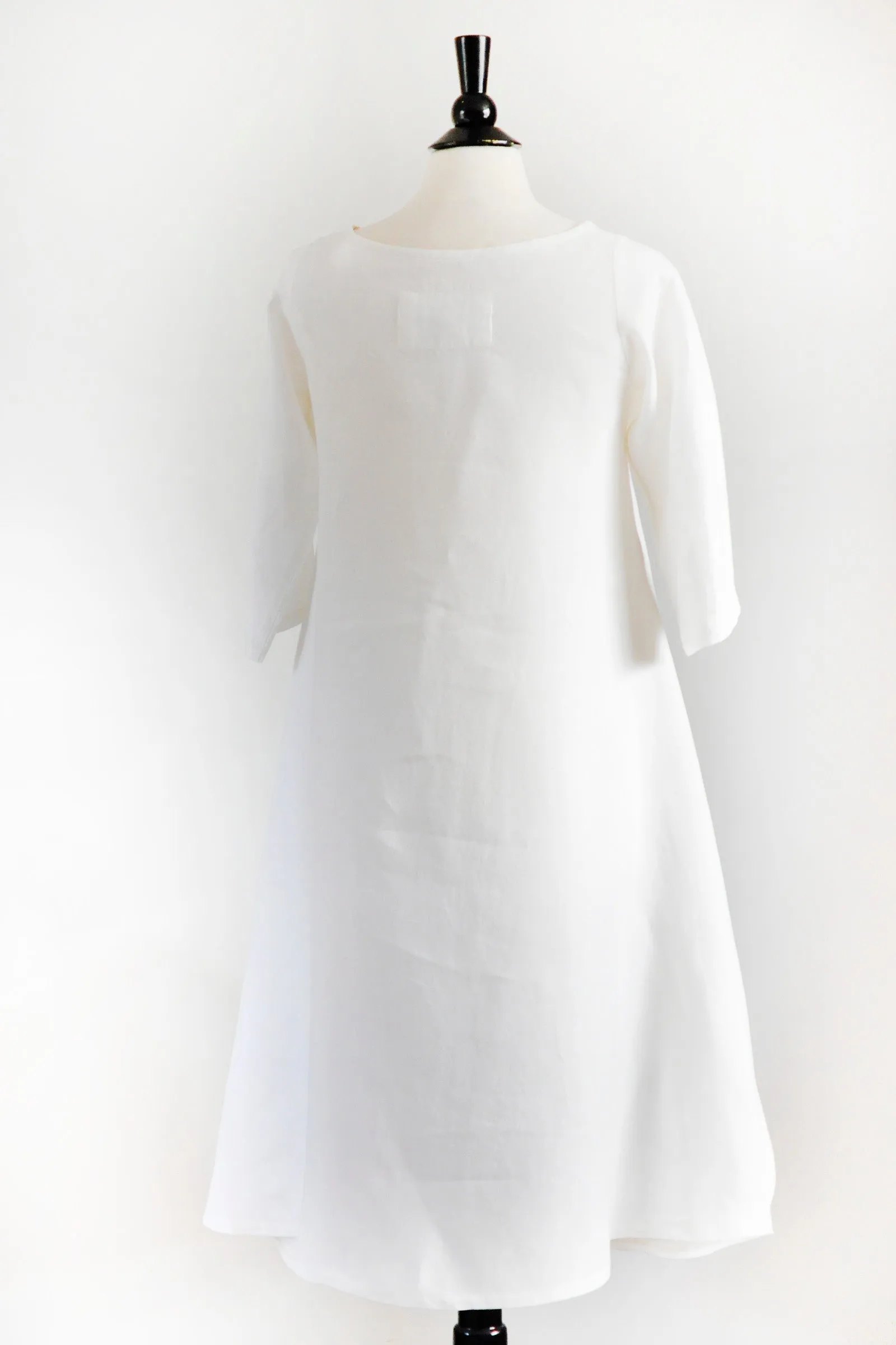 Garden Party Dress - ORGANIC White Linen.