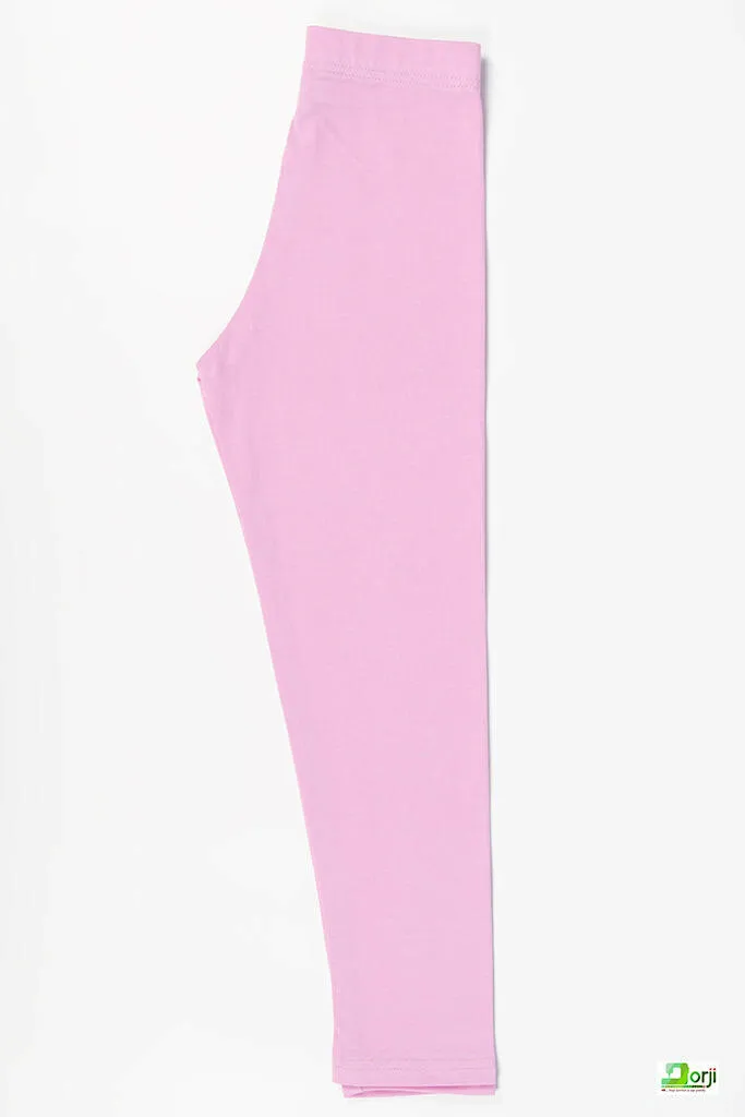 Girl's Full-Length Rose Pink Leggings
