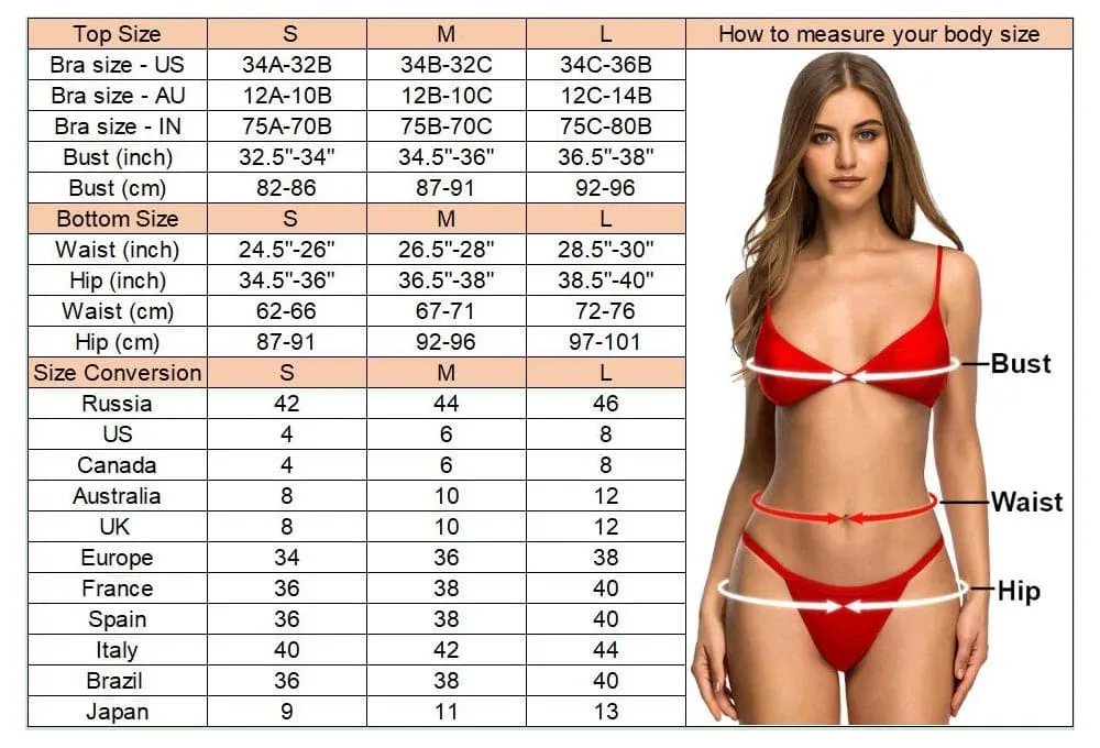 Glitter Bikini Set - Sexy Shimmer, Low Waist, Wire-Free, Sizes S-L