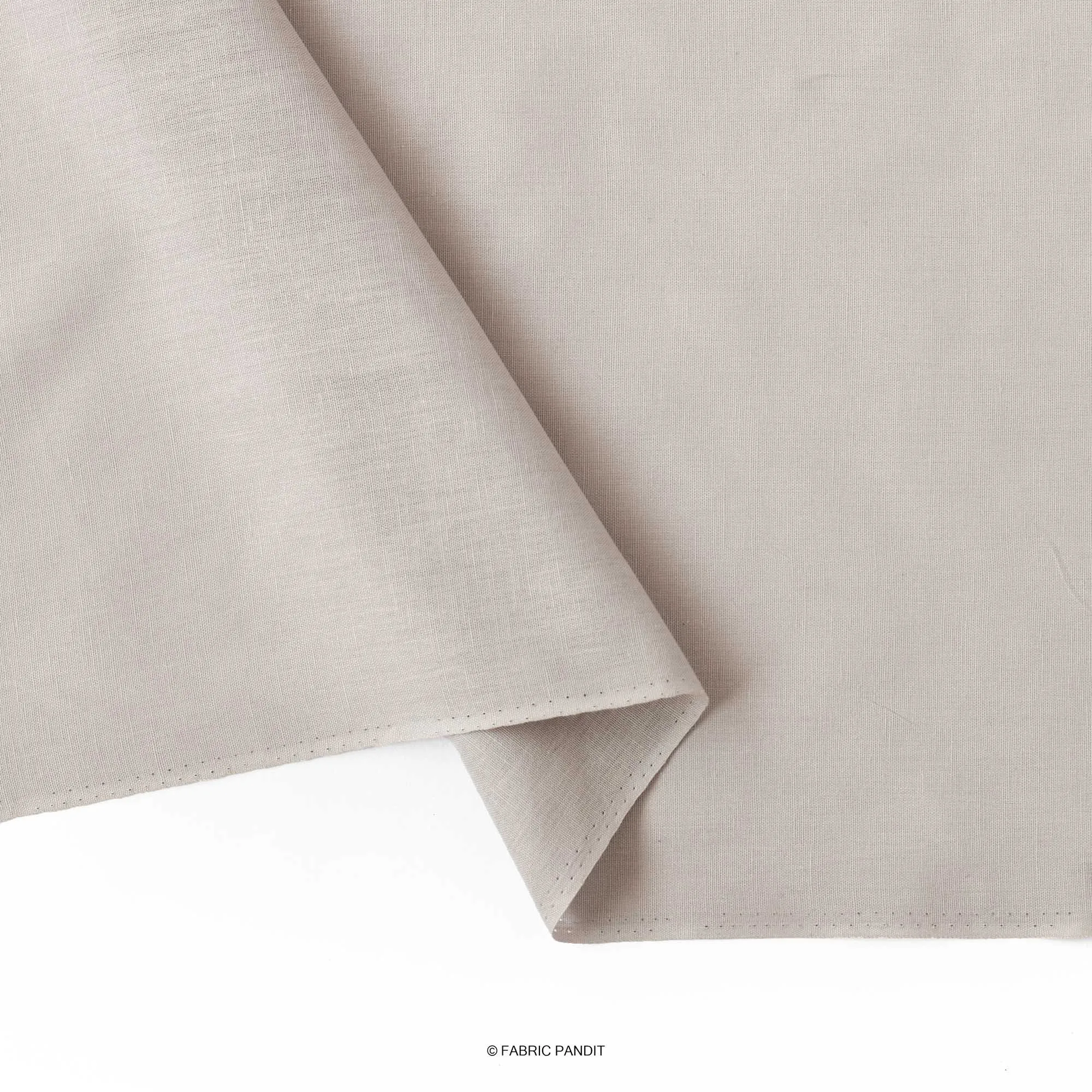 Grey Color Pure Cotton Linen Fabric (Width 52 Inches)