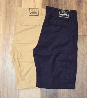Guess Cotton and Linen Cargo Shorts