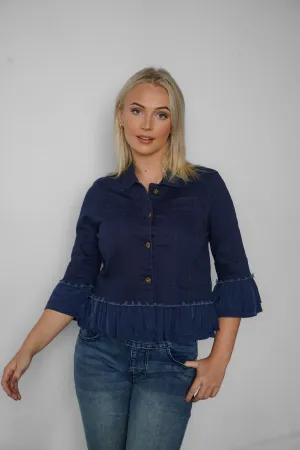 IN FRILL DENIM JACKET - NEW COLOURS PRE ORDER