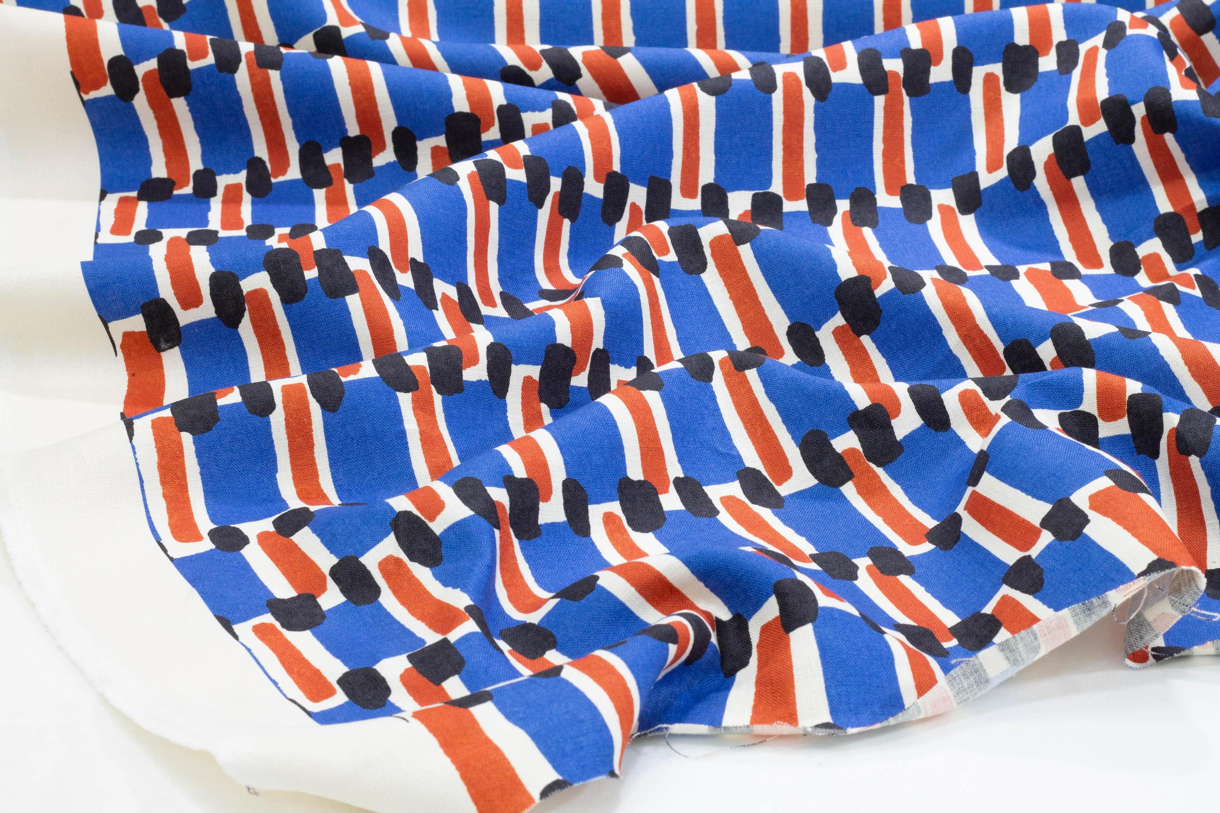 Italian Linen - Red, Blue, Black, White