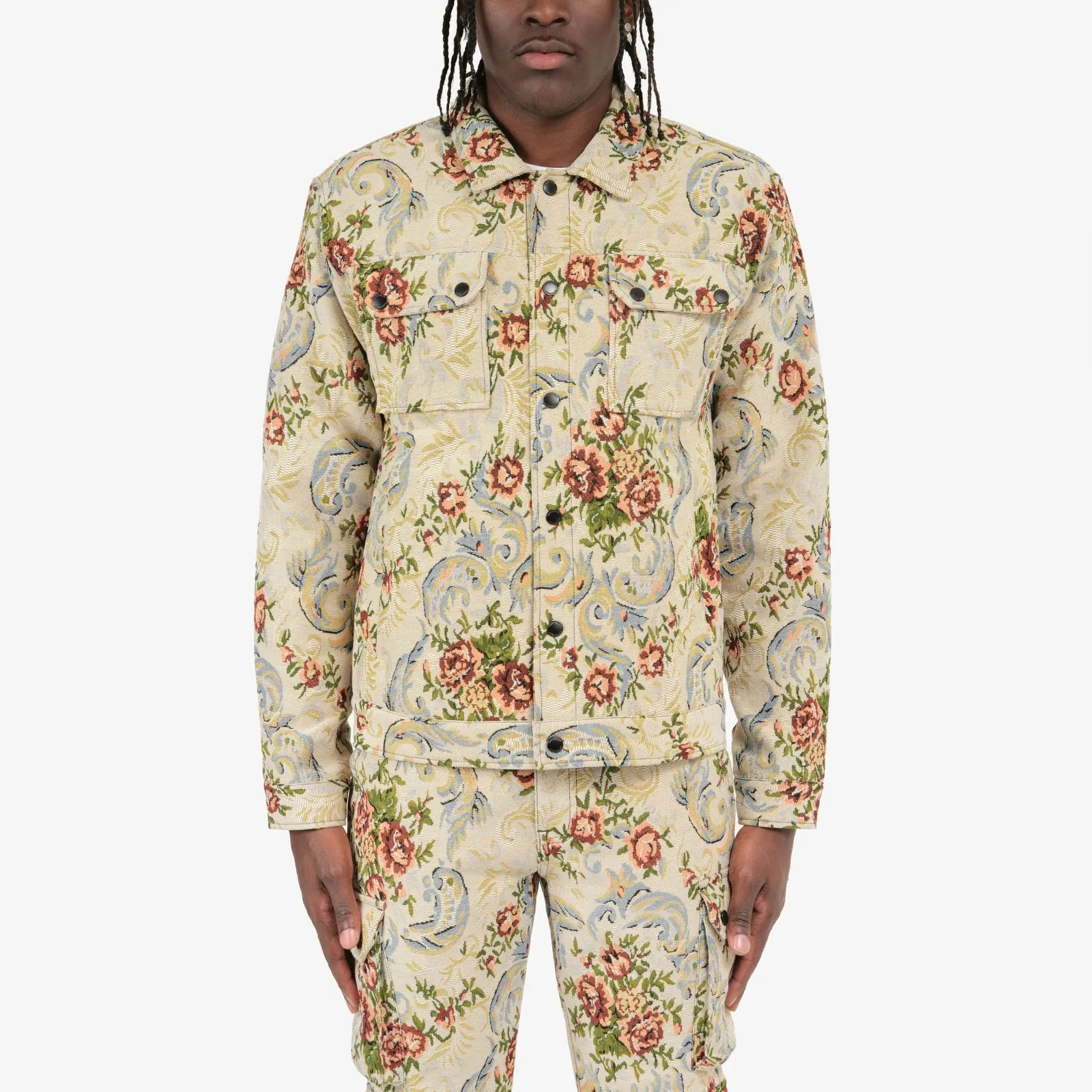KHAKI TAPESTRY JACKET