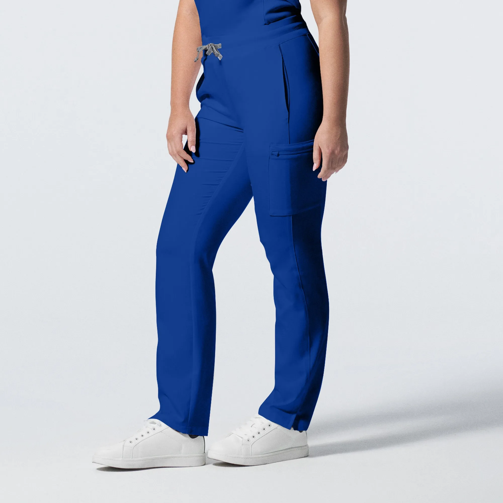 LB400 Women's White Cross Landau Forward Convertible Drawcord Pant