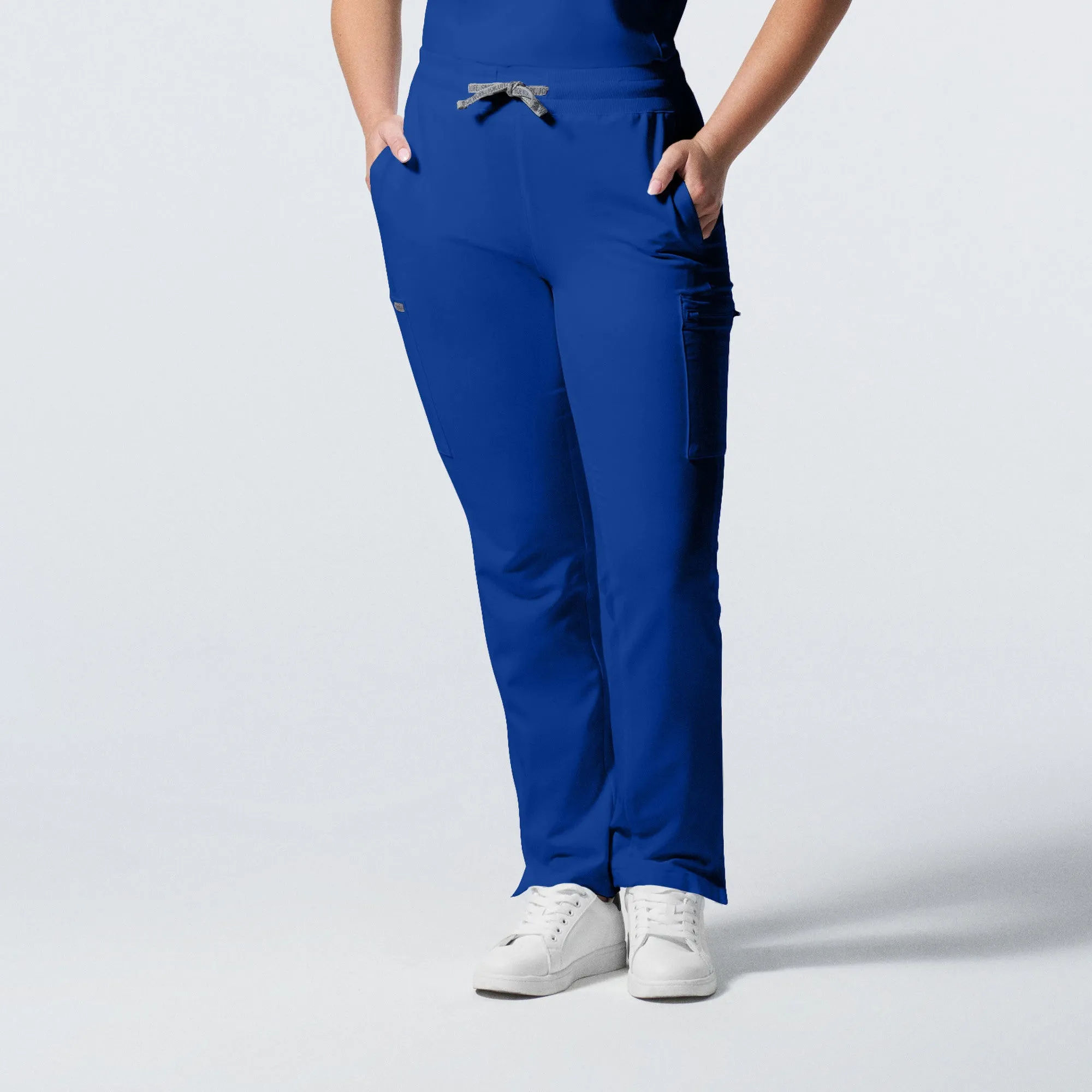 LB400 Women's White Cross Landau Forward Convertible Drawcord Pant