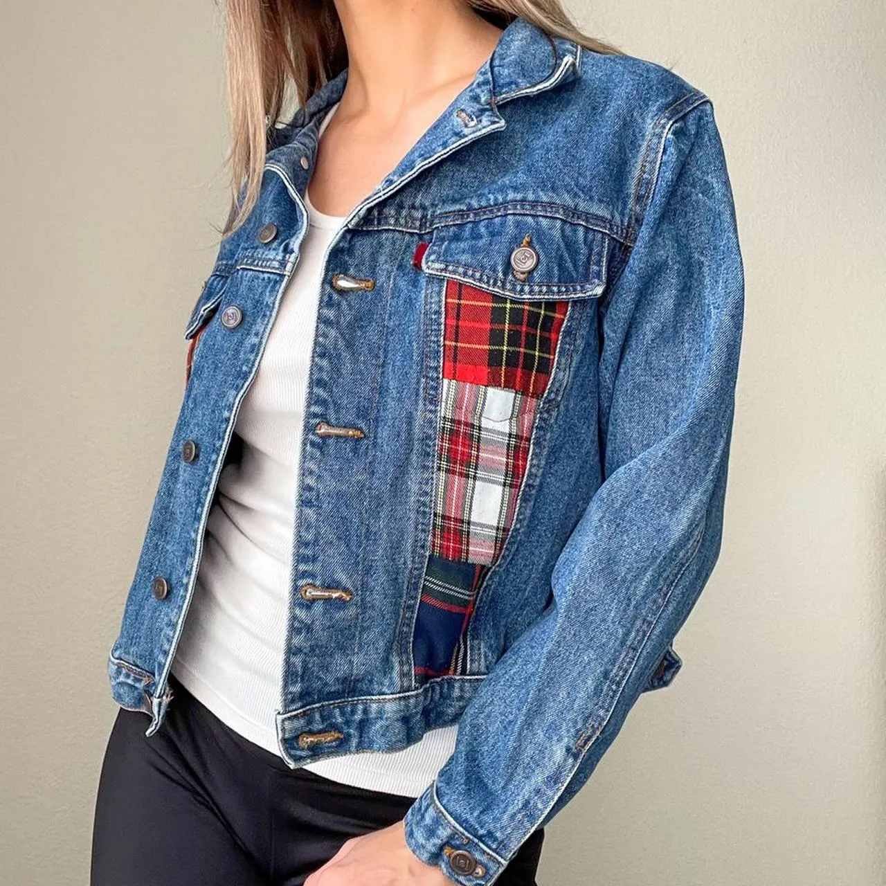Lei Flannel Denim Jacket