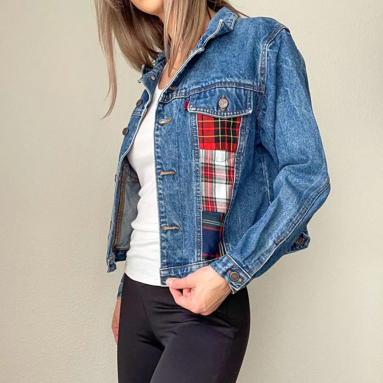 Lei Flannel Denim Jacket