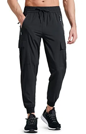 Libin Men's Lightweight Joggers Quick Dry Cargo Hiking Pants