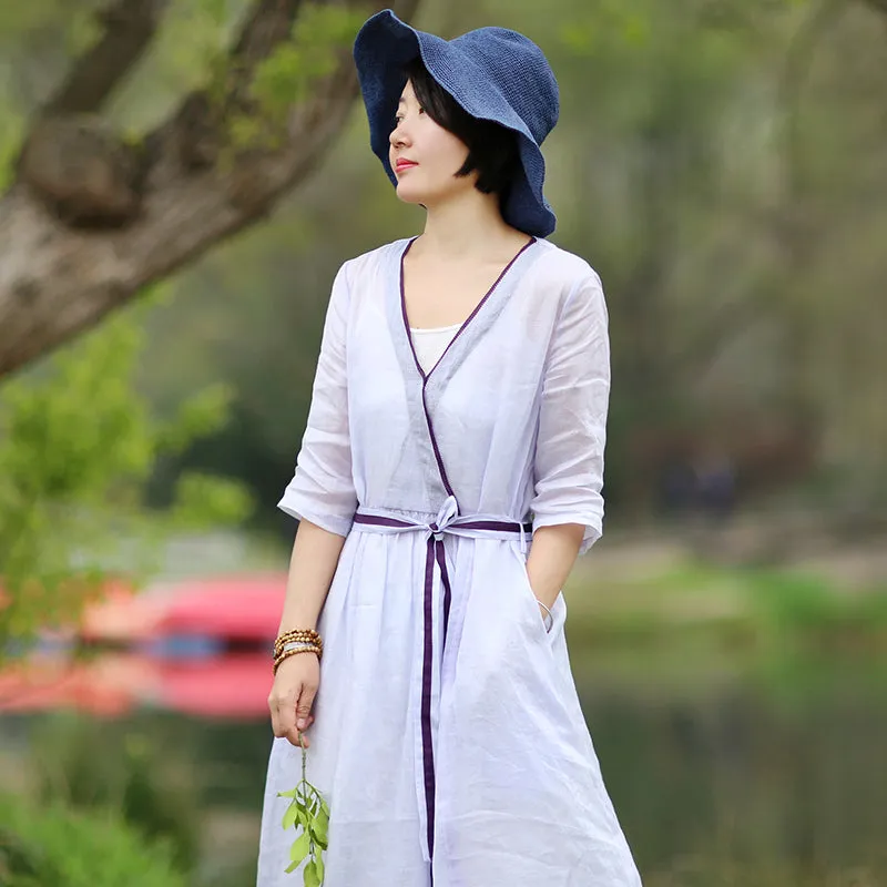 Linen Women Dresses Spring Summer Women Dresses 1825