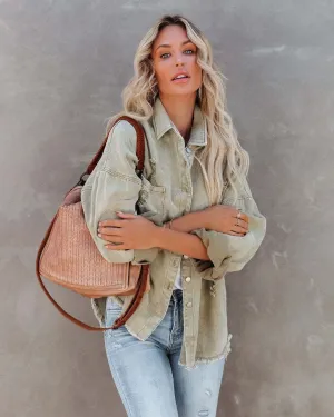 MARLEY DISTRESSED DENIM SHIRT JACKET- PRE ORDER