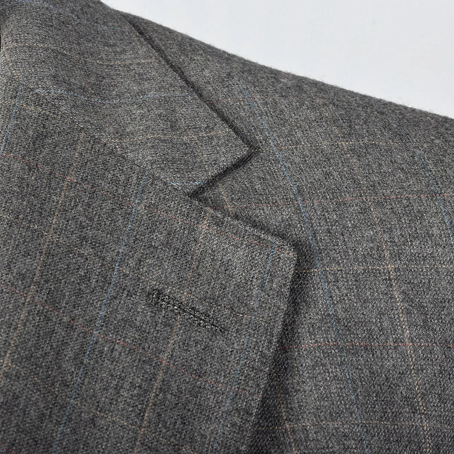 Medium 1970s Gray Windowpane Plaid Suit