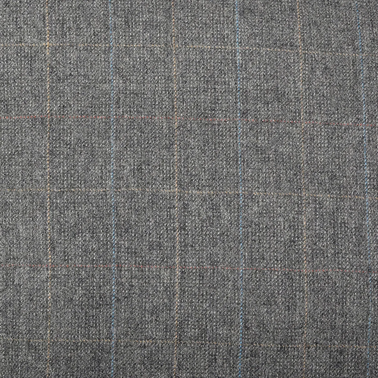 Medium 1970s Gray Windowpane Plaid Suit