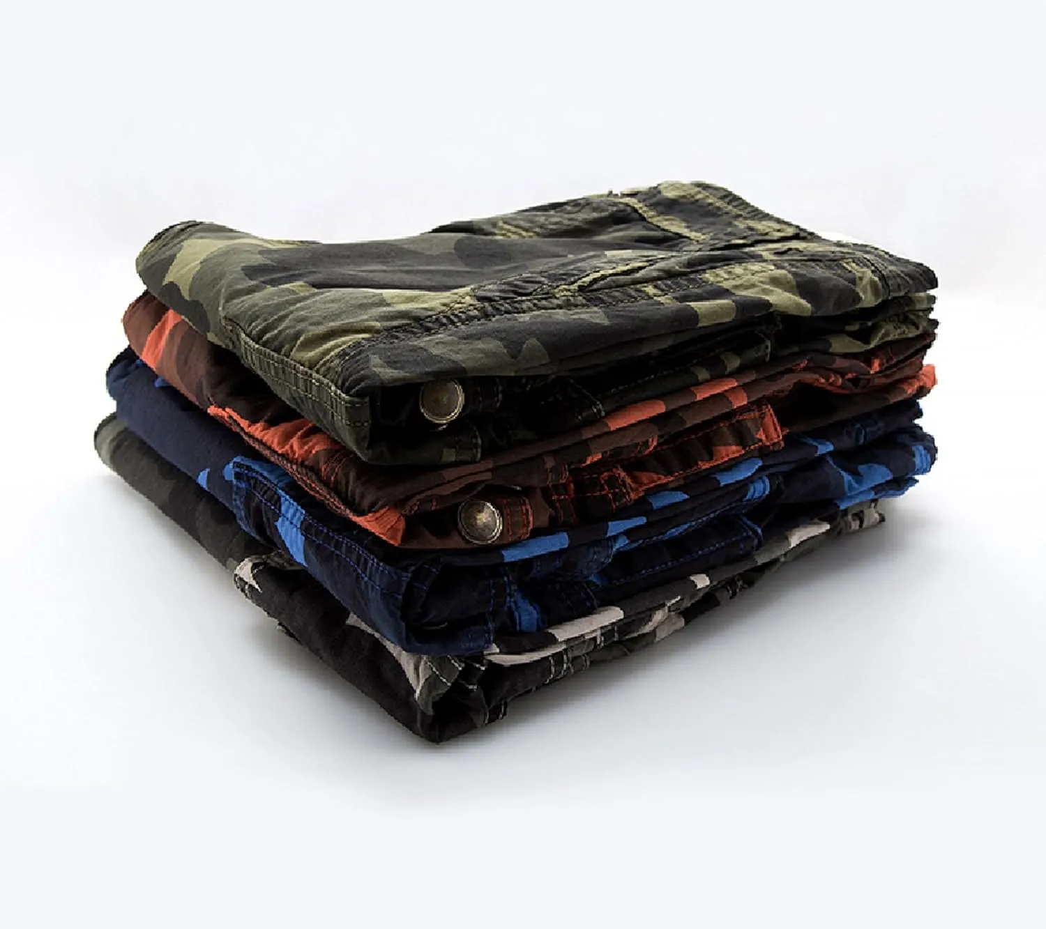 Men's Relaxed Fit Camouflage Camo Cargo Shorts