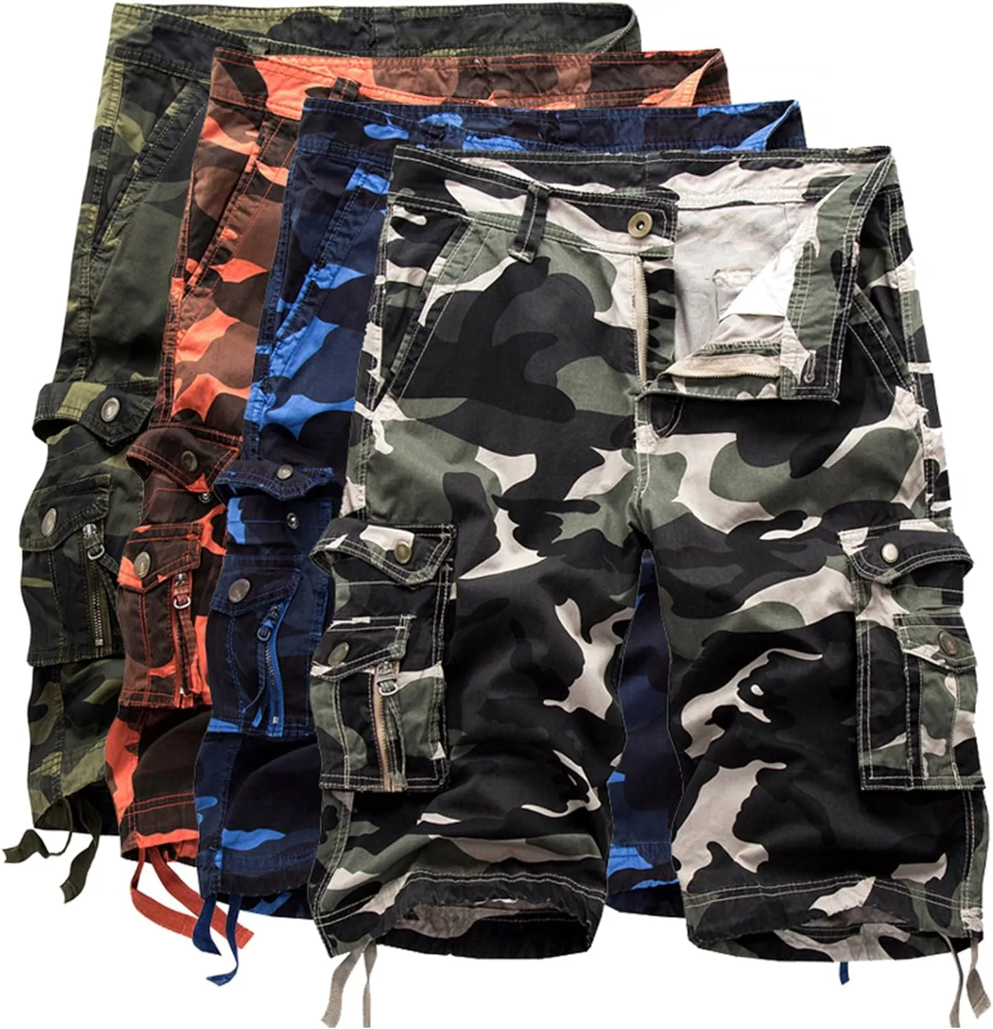 Men's Relaxed Fit Camouflage Camo Cargo Shorts