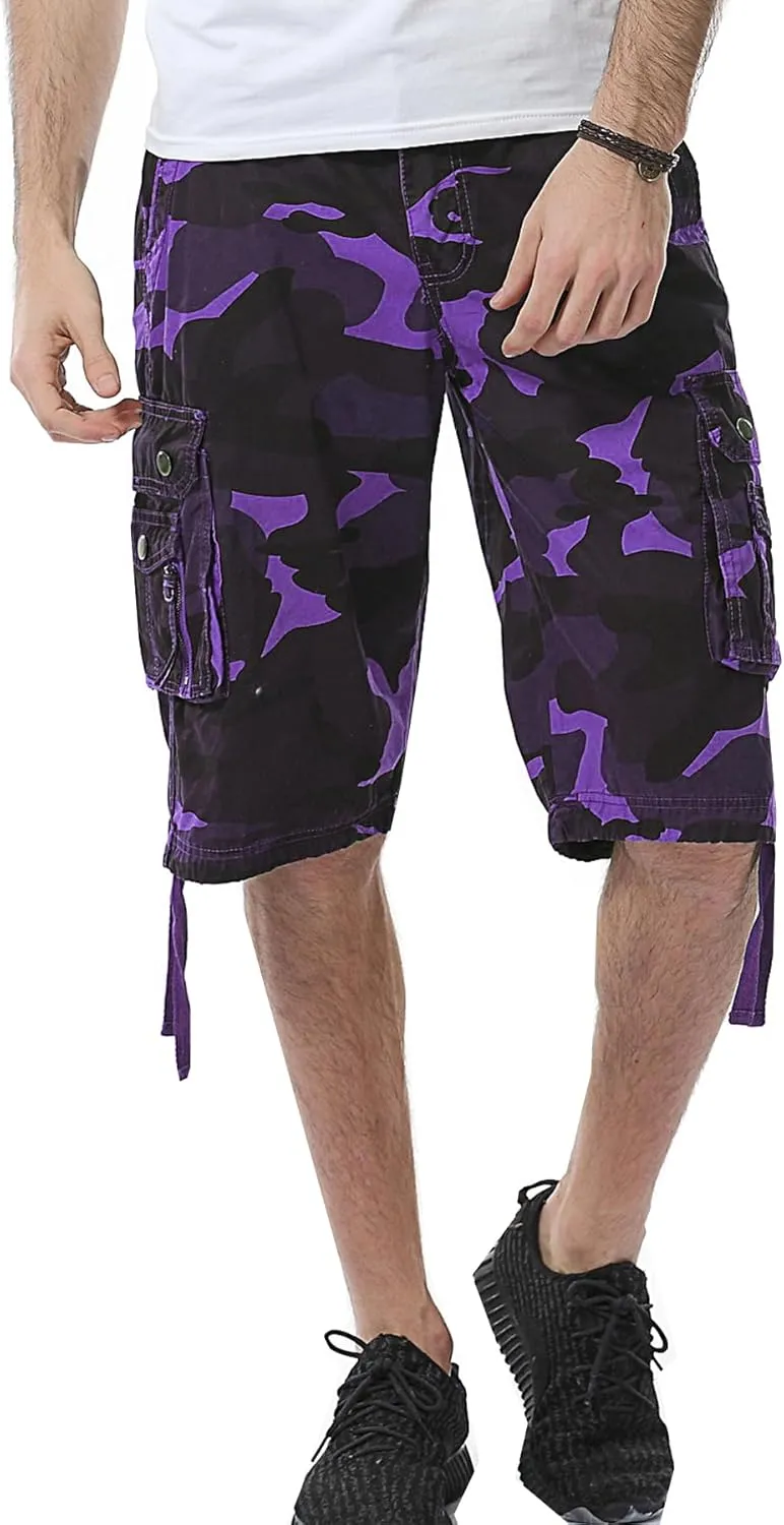 Men's Relaxed Fit Camouflage Camo Cargo Shorts