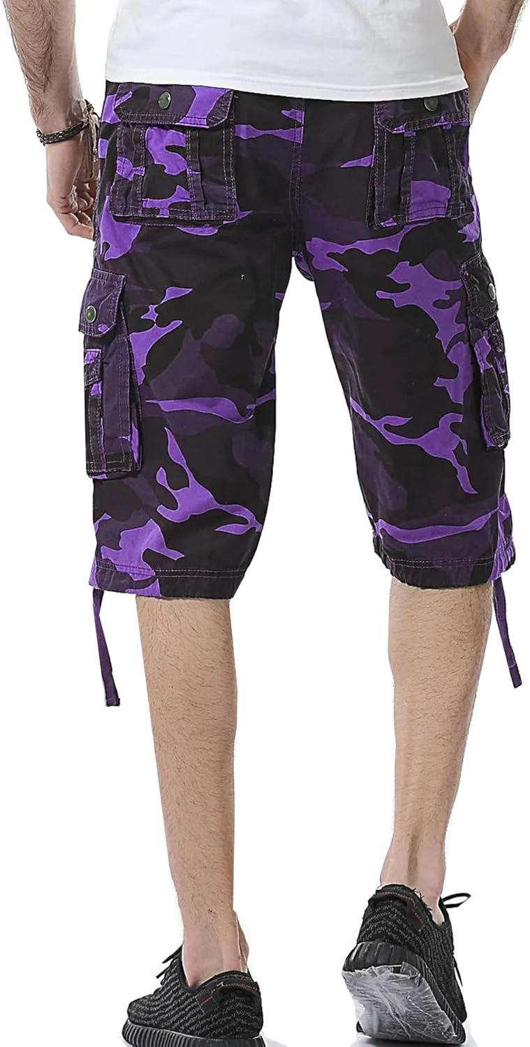 Men's Relaxed Fit Camouflage Camo Cargo Shorts