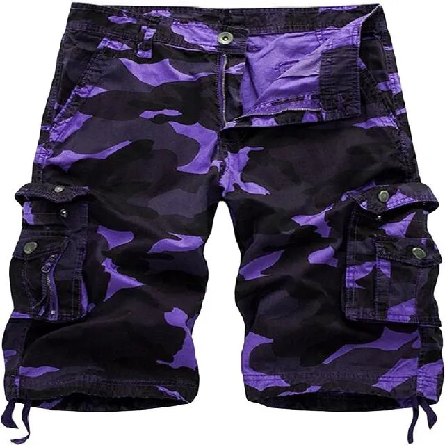 Men's Relaxed Fit Camouflage Camo Cargo Shorts
