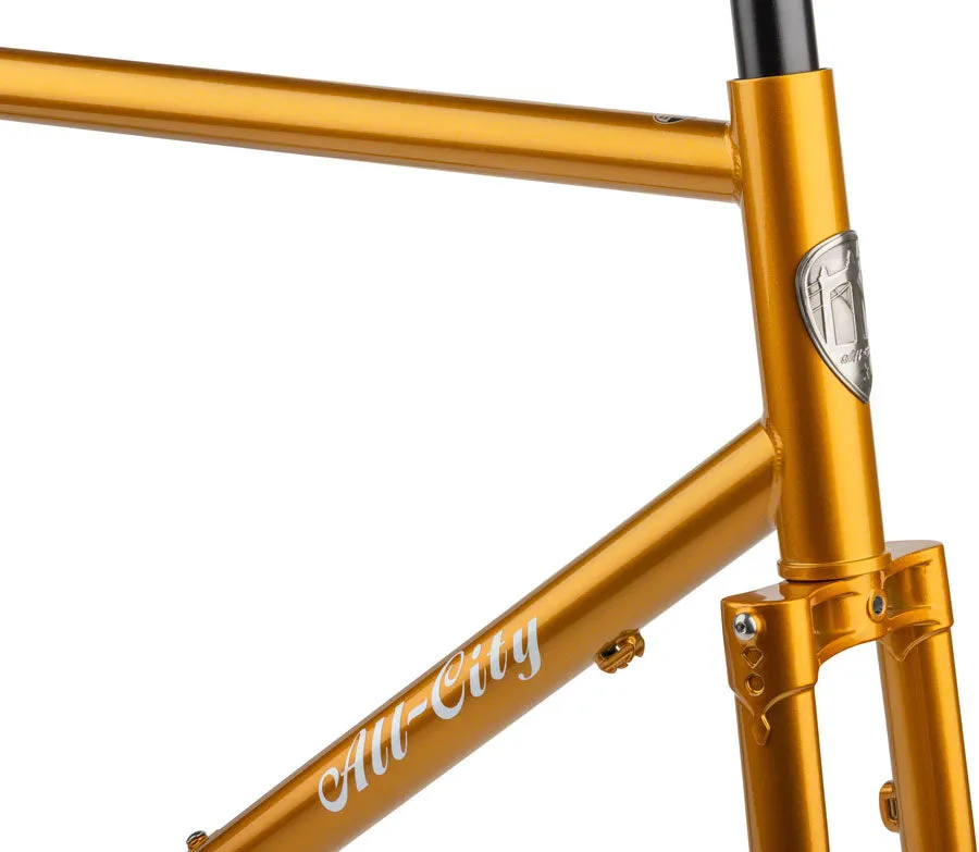 NEW All-City Gorilla Monsoon Frameset - 650b, Steel, Tangerine Evergreen, 55cm