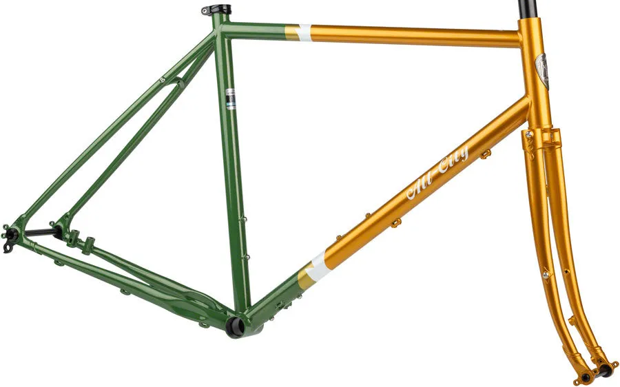 NEW All-City Gorilla Monsoon Frameset - 650b, Steel, Tangerine Evergreen, 55cm