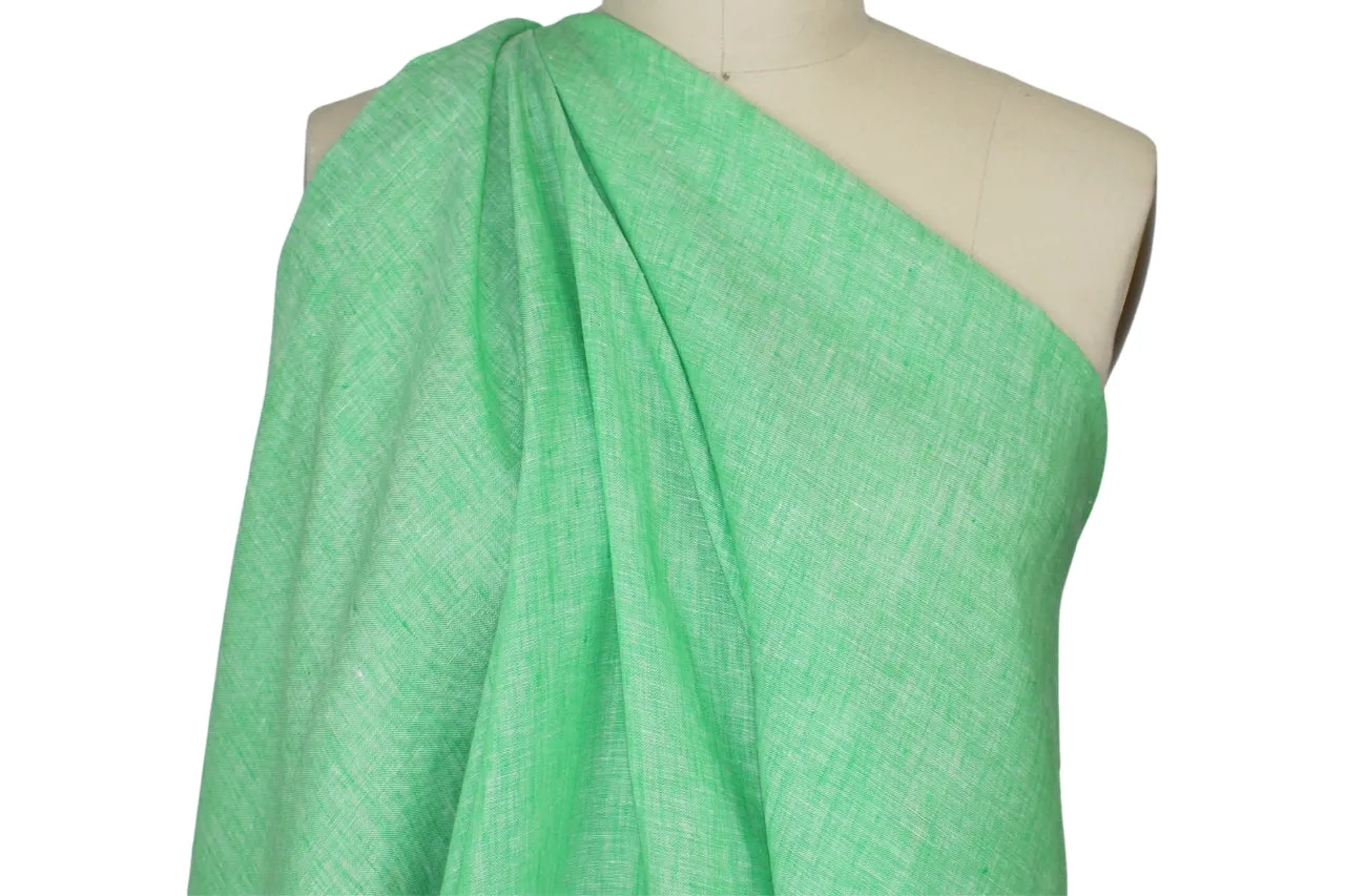 NY Designer Iridescent Linen - Willow/White