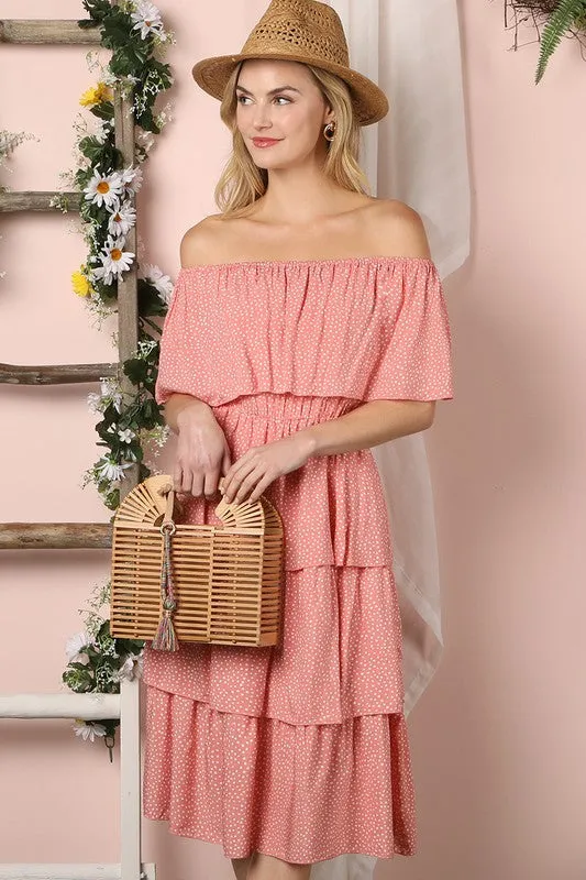 Off The Shoulder Ruffle Dress