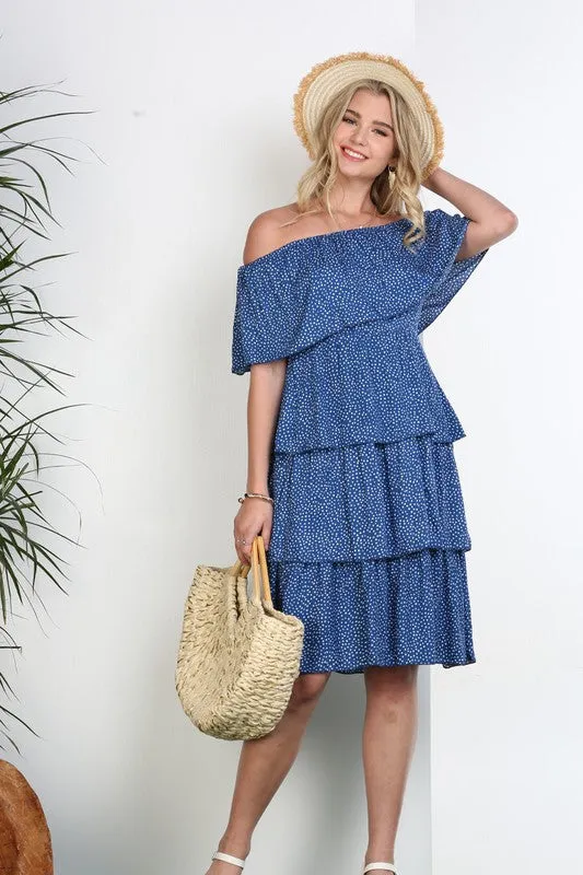Off The Shoulder Ruffle Dress