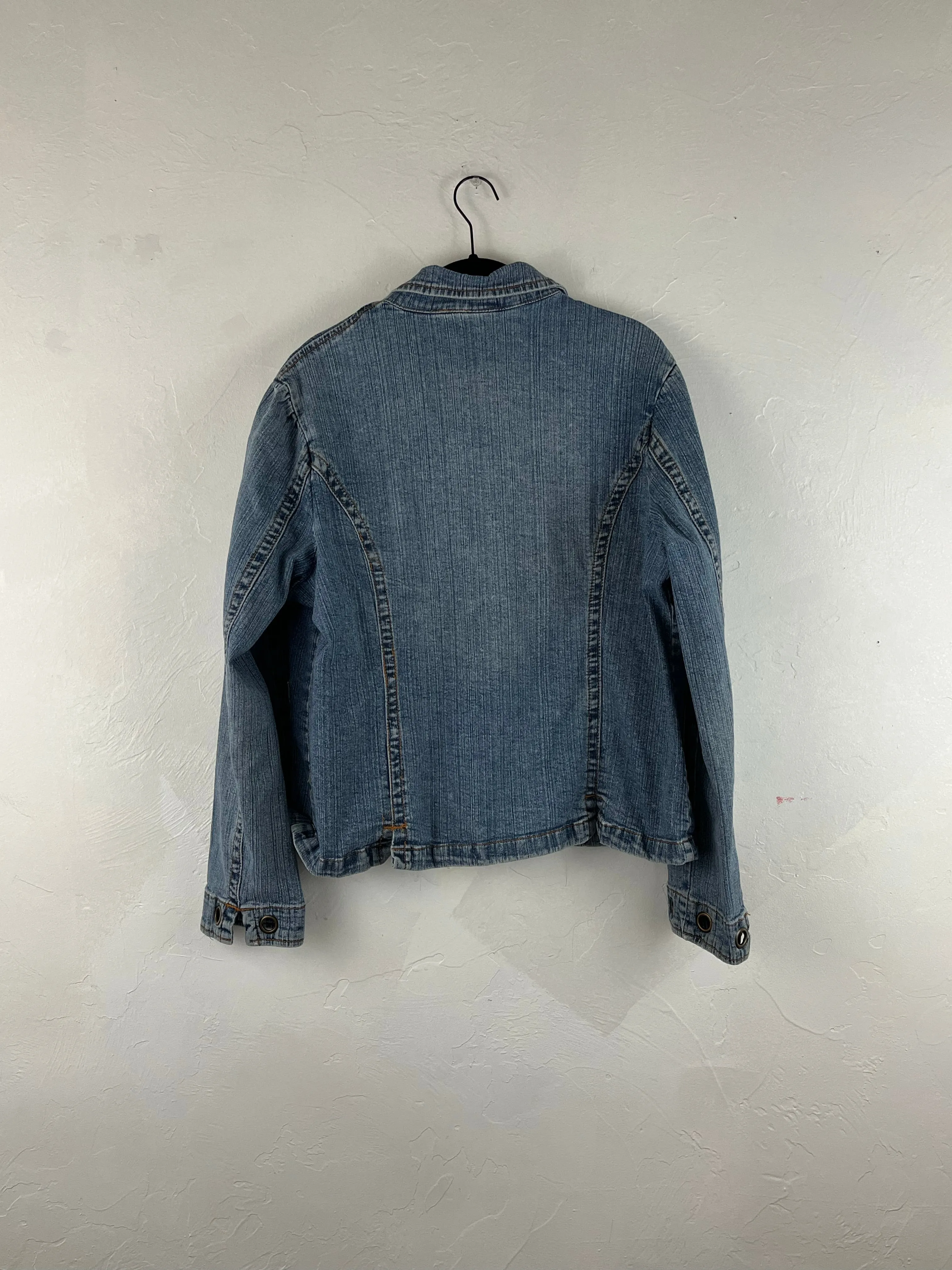 Open eyelet denim