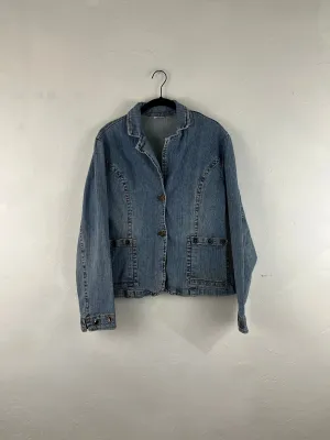 Open eyelet denim