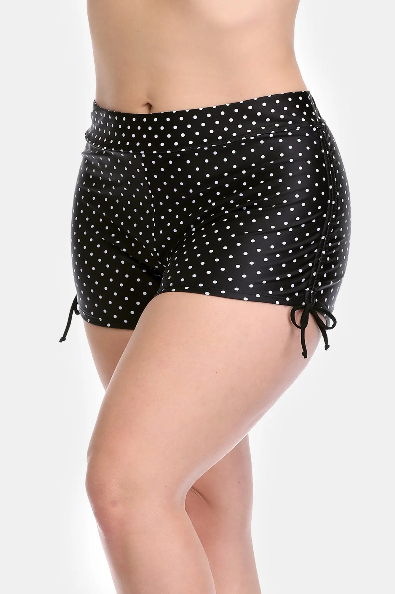Plus Side Drawstring Swim Shorts