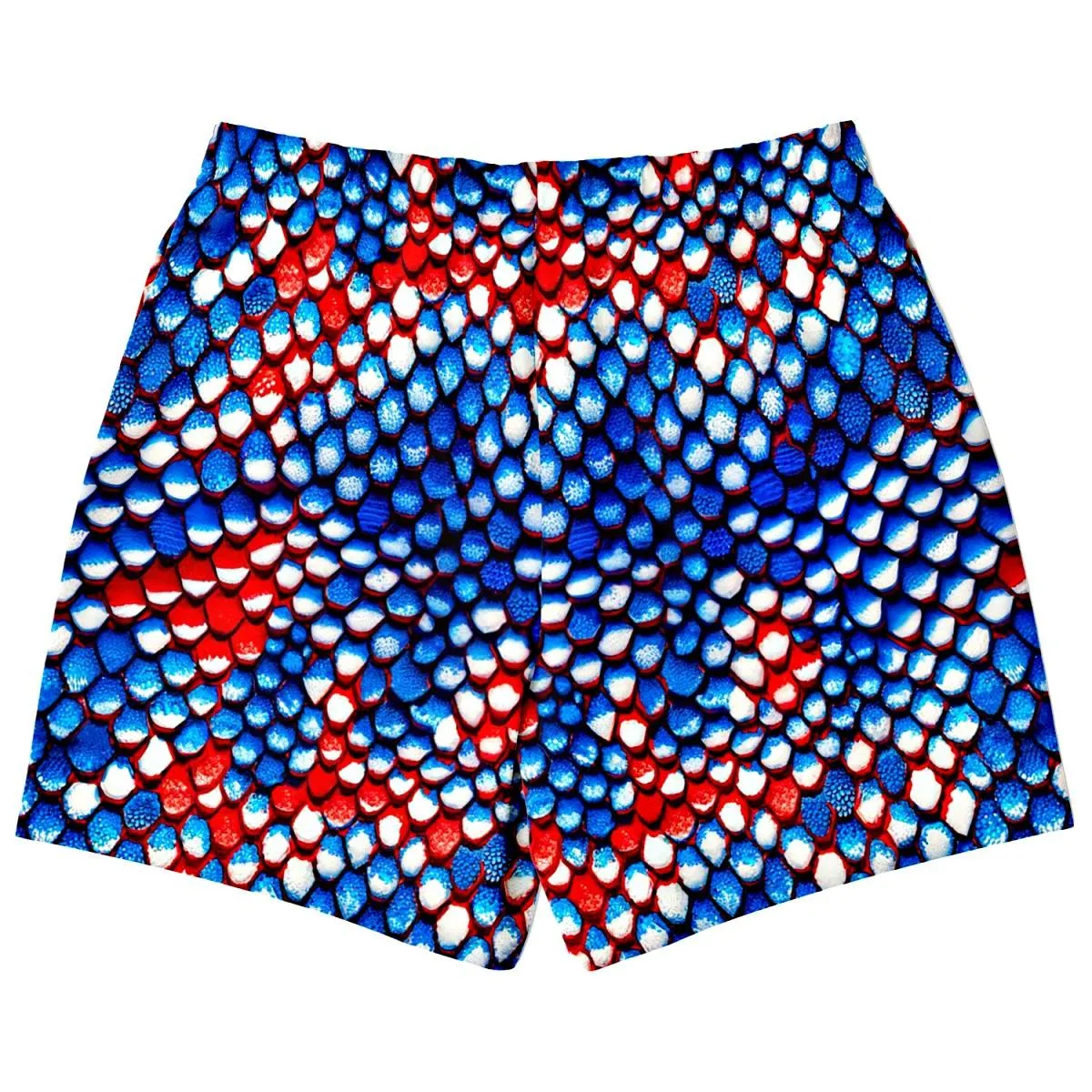 Red White & Blue Snakeskin Athletic Shorts