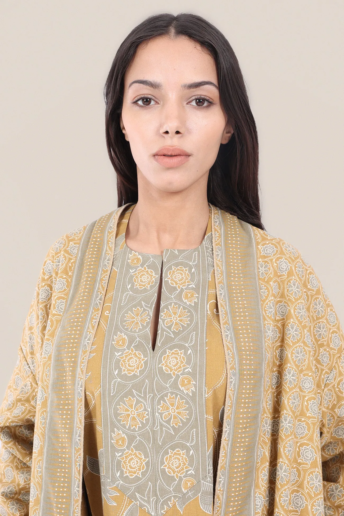 Reversible cotton faux cashmere blend coat
