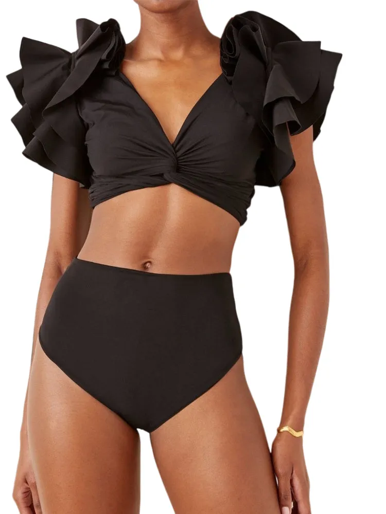 Ruffle Sleeve Bikini Sets