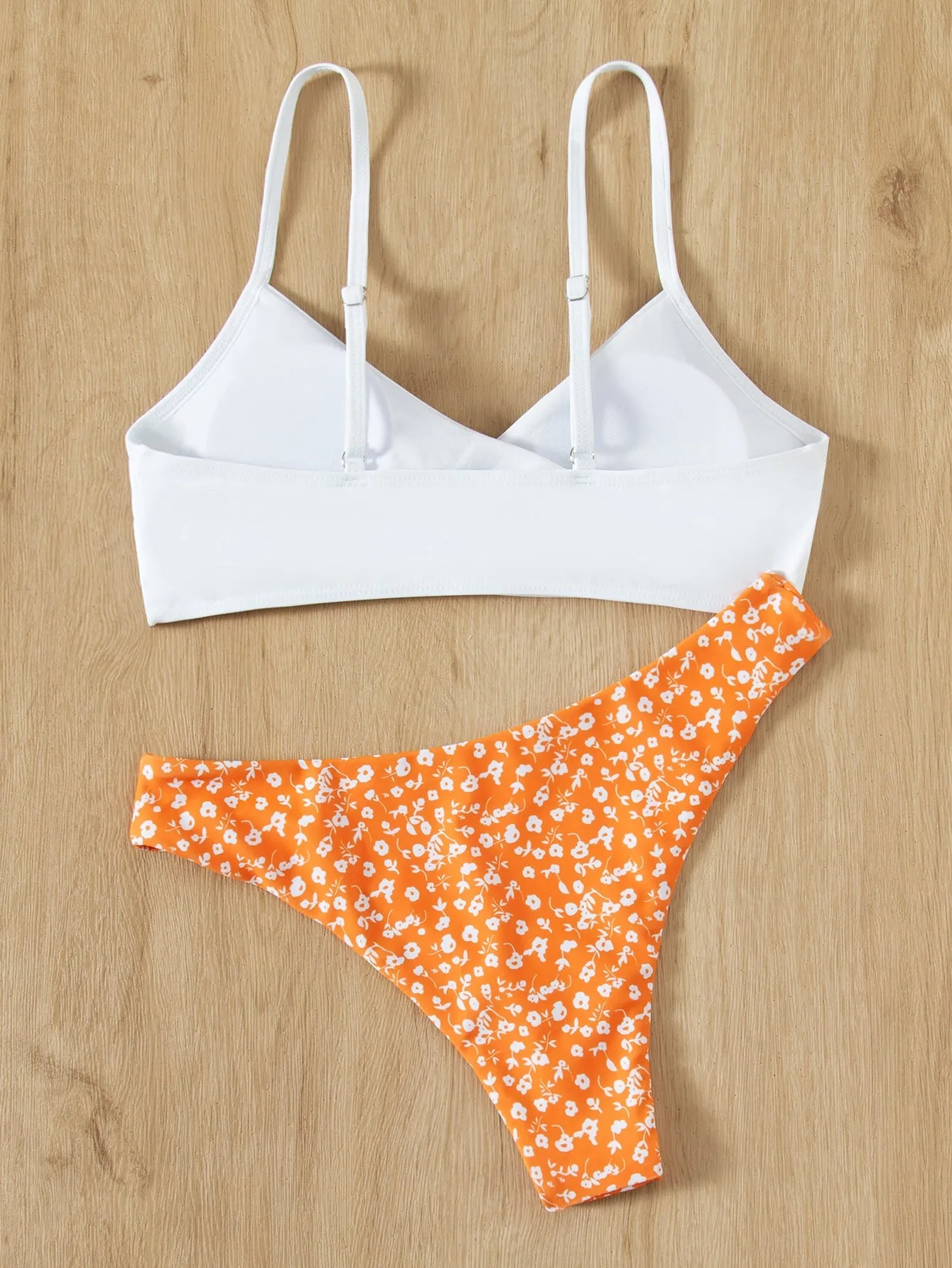 Sexy Ditsy Floral Spaghetti Strap Women Bikini Sets