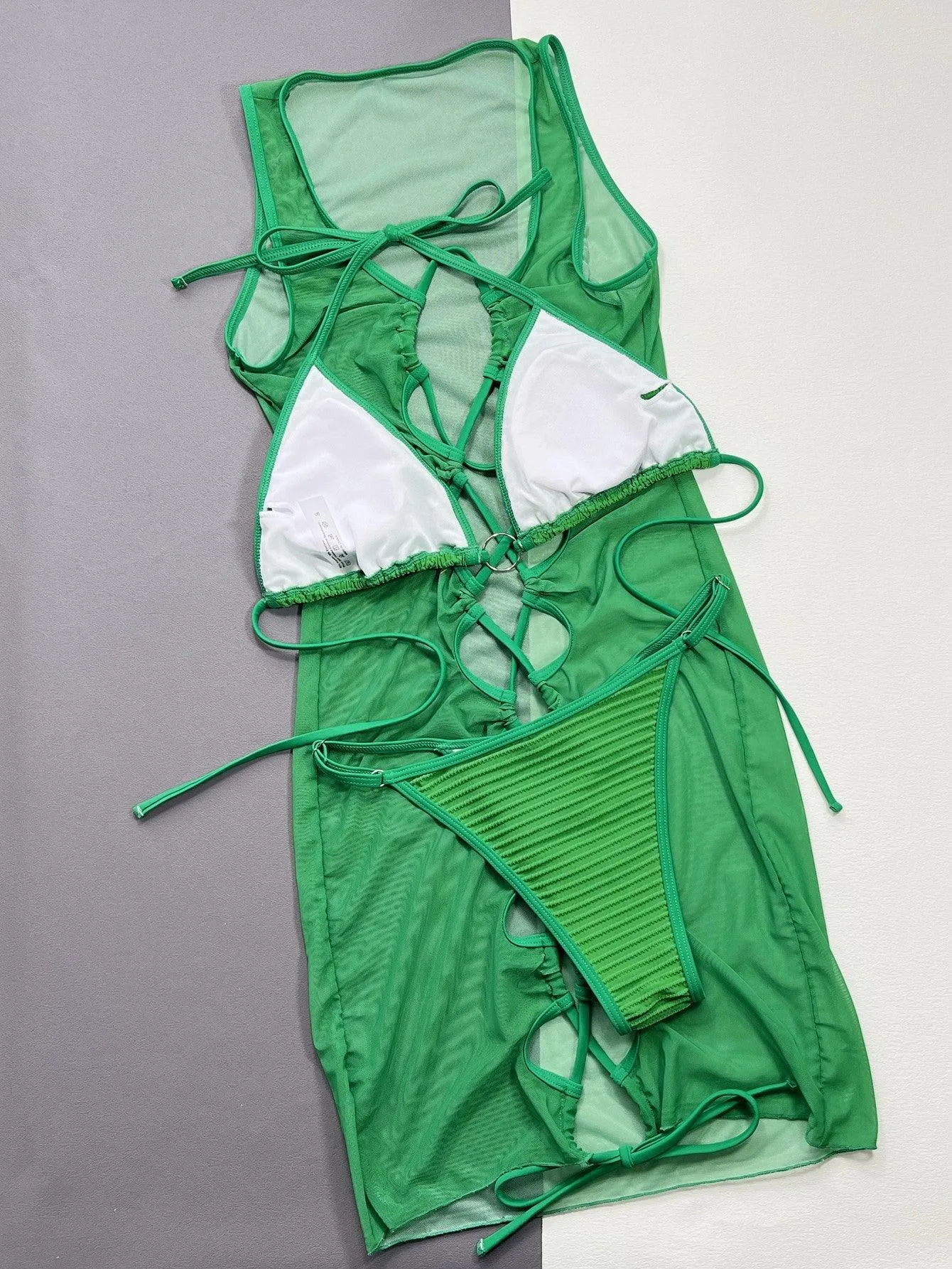 Sexy Three-piece Long Cover Up Bikini Sets