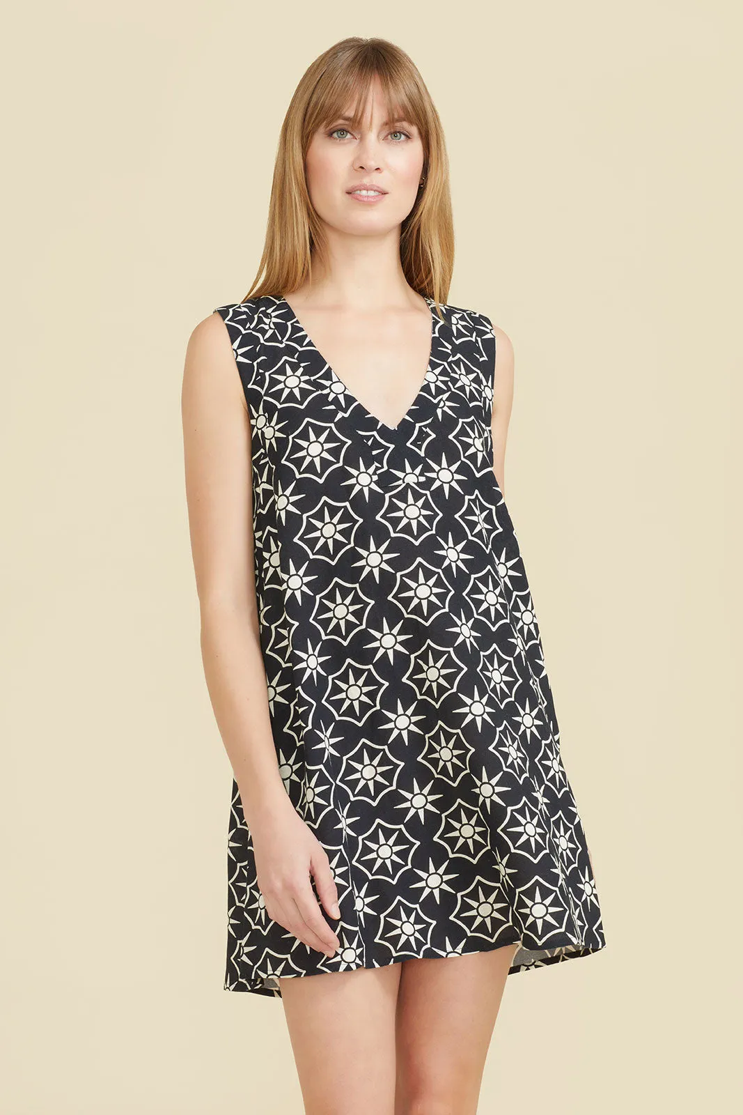 Sitano x SimkinStyle Natalia Dress - Black/Cream by Sitano