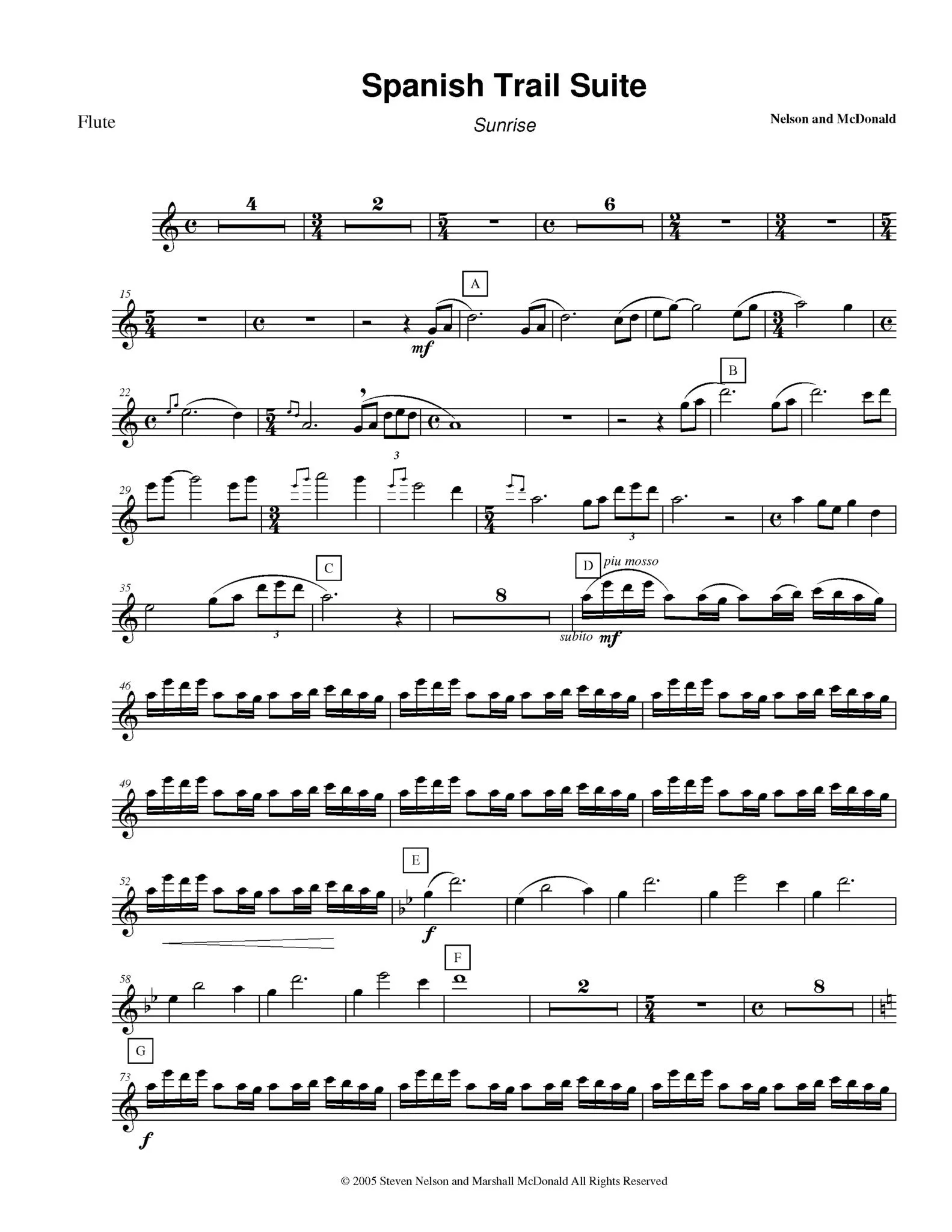 Spanish Trail Suite (full orchestra)