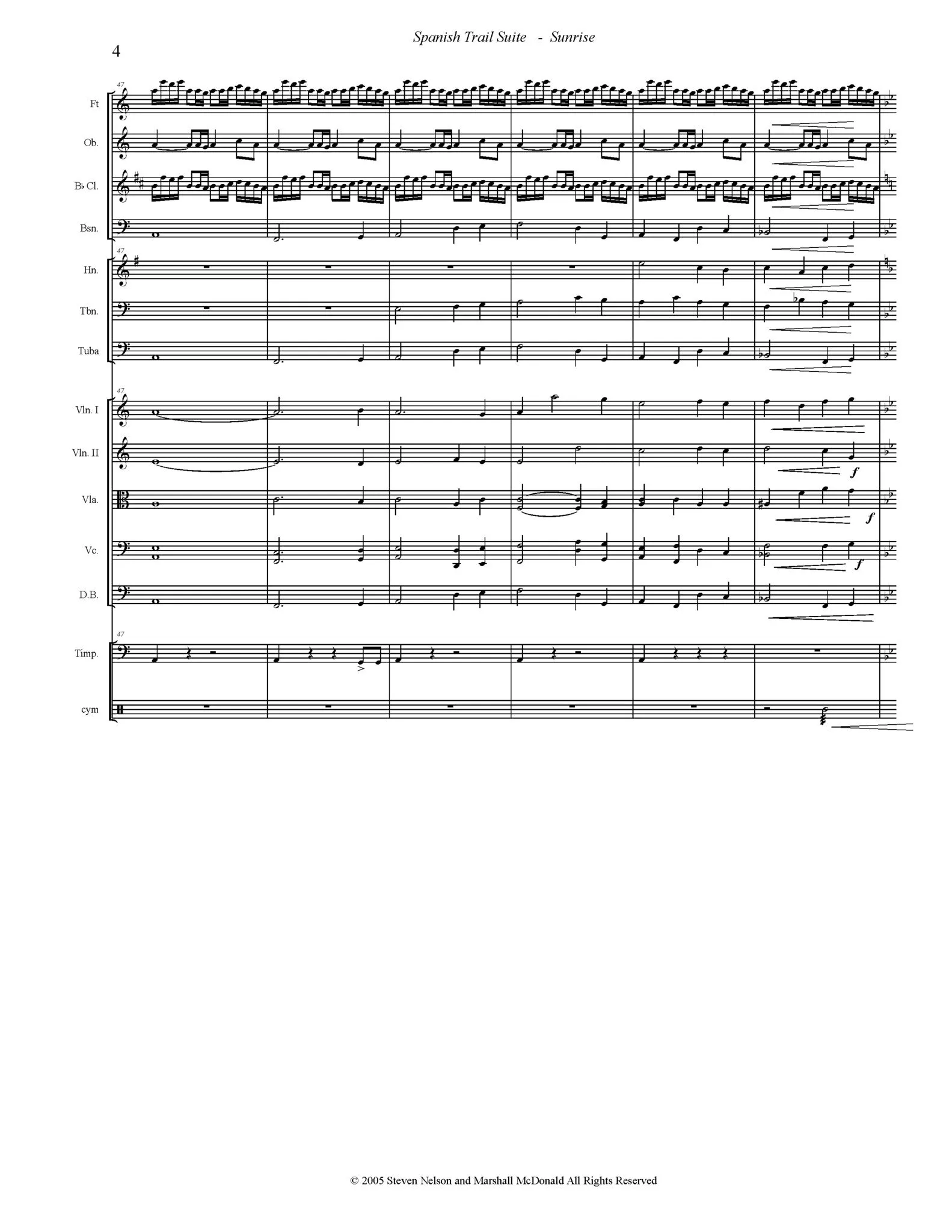 Spanish Trail Suite (full orchestra)
