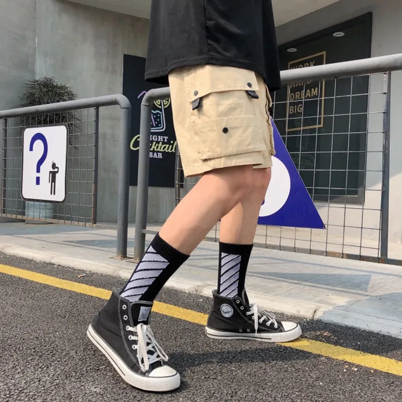 Streetwear Wide Pockets Style Women's Hip Hop Cargo Long Shorts