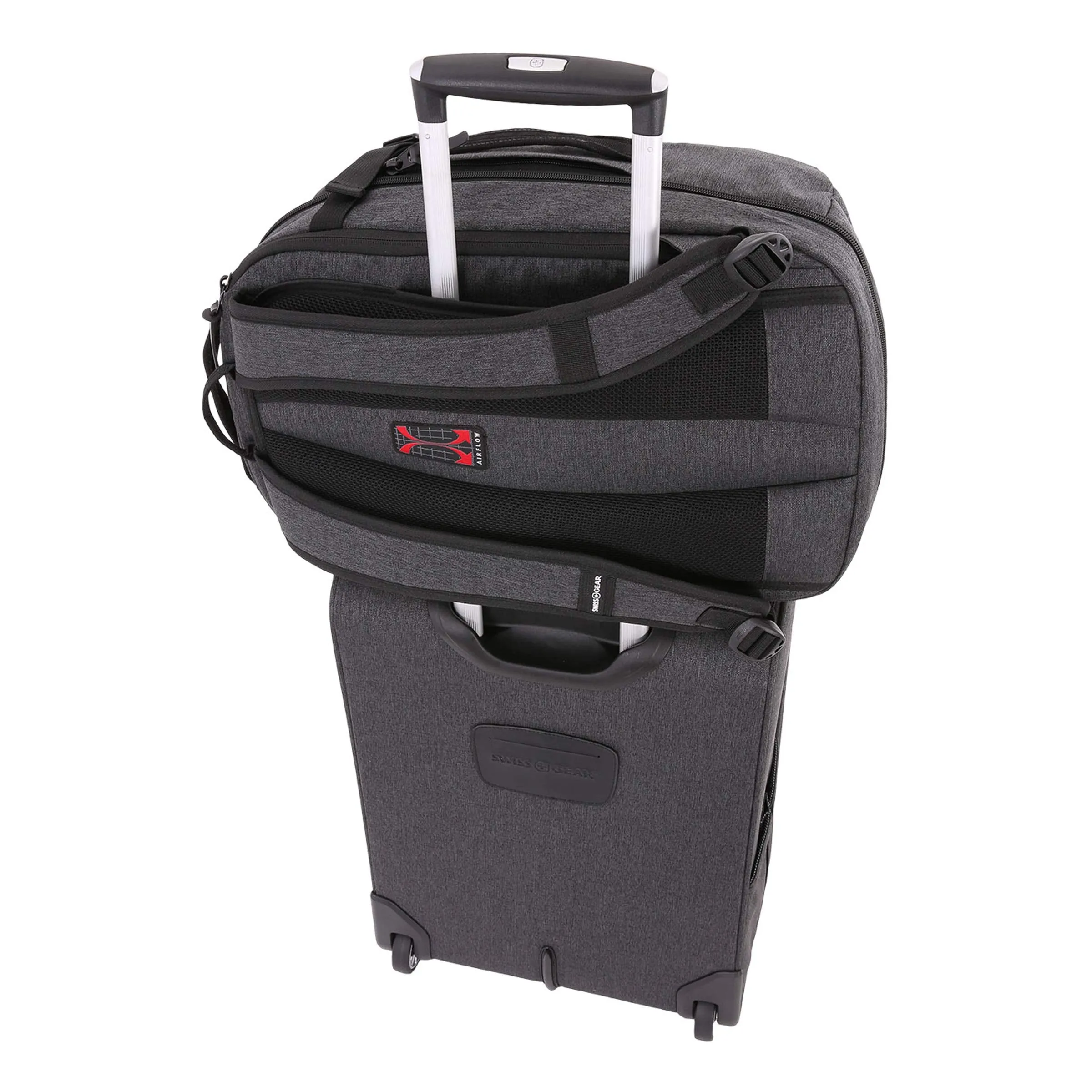 SWISSGEAR Getaway Weekend Padded Laptop Backpack | Travel, Work, School | Men's and Women's - Heather Gray