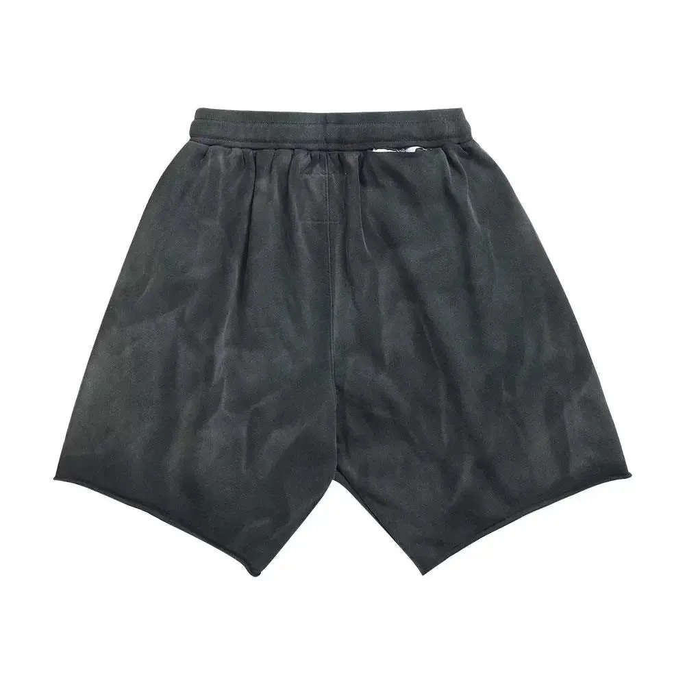 Triple R 123 washed drawstring cotton shorts