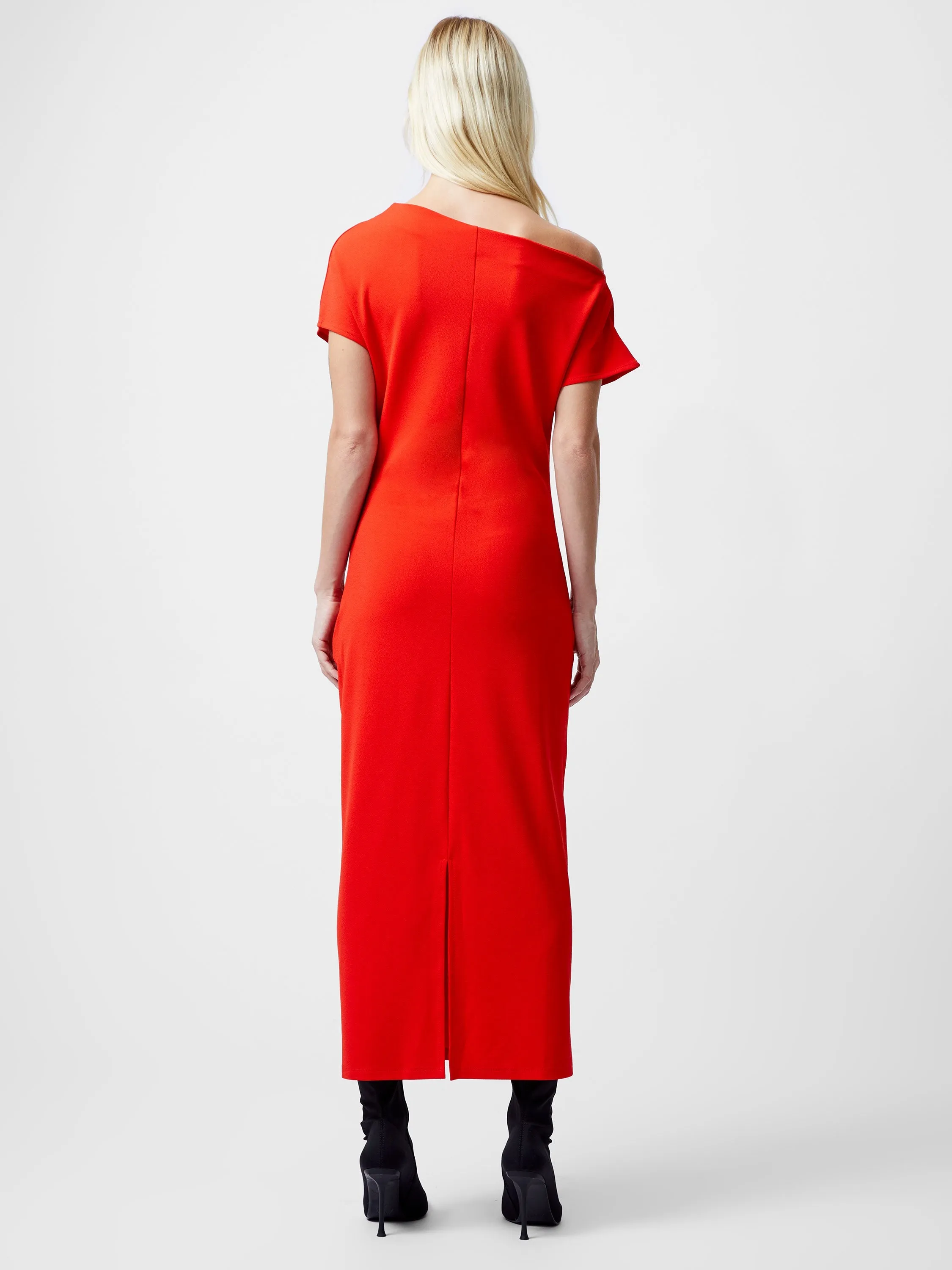 Valetta Gathered Off Shoulder Midi Dress