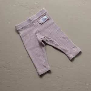 Waffle Cotton Leggings - Dusty Lilac