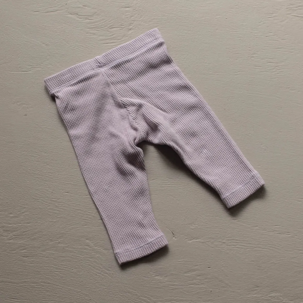 Waffle Cotton Leggings - Dusty Lilac