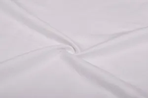 White Plain Linen Blend  Fabric