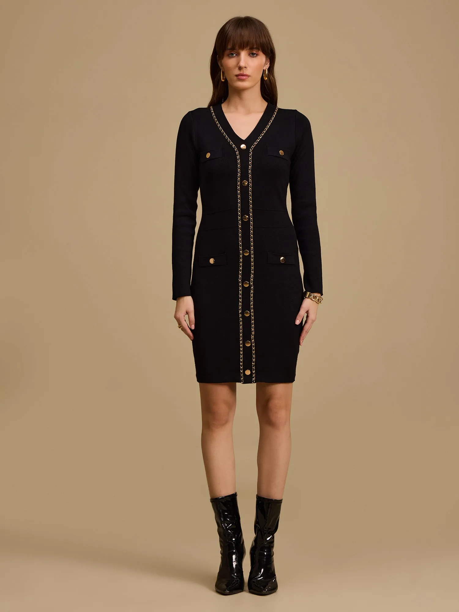Winter Knitted Midi Dress