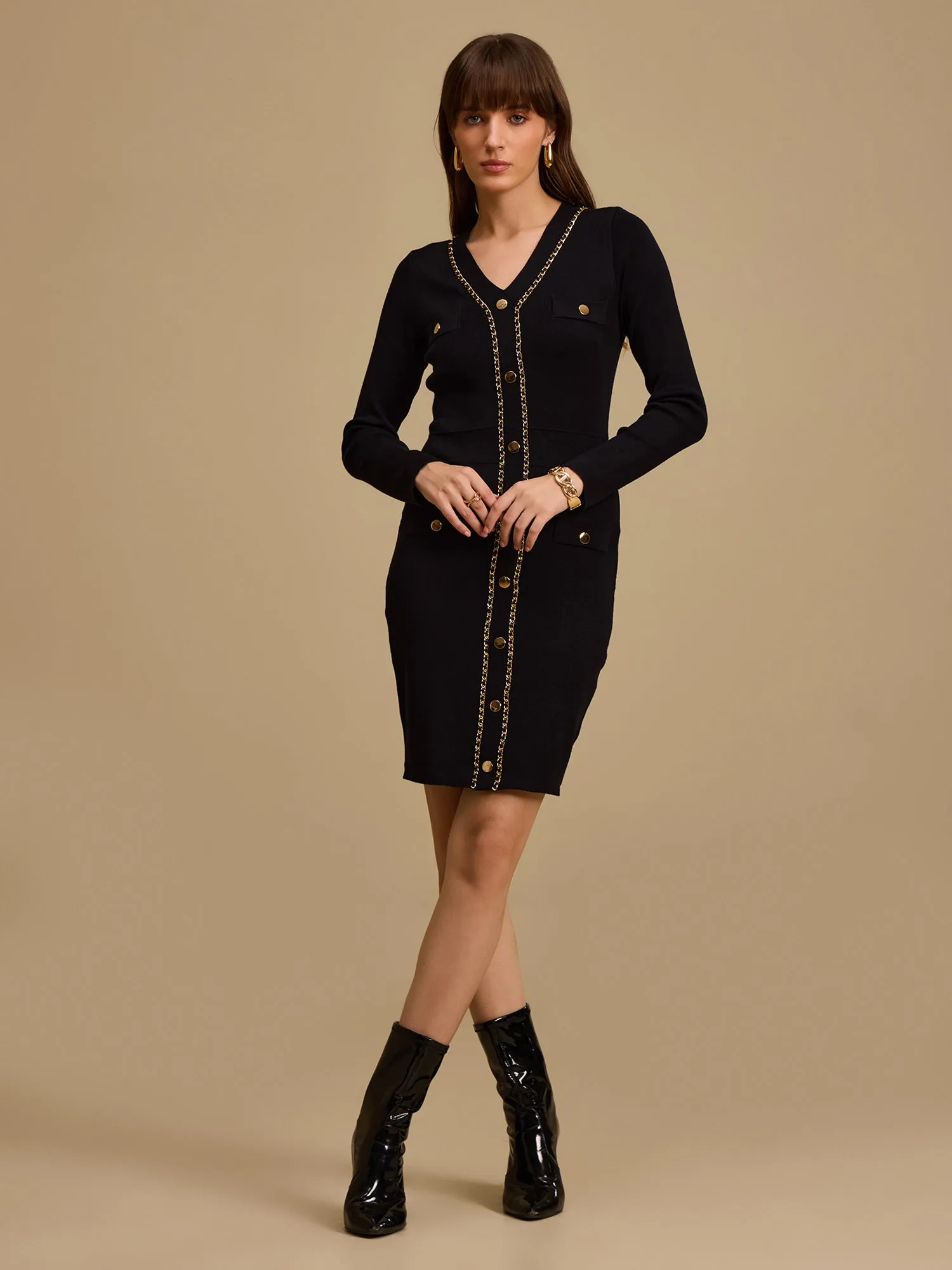 Winter Knitted Midi Dress