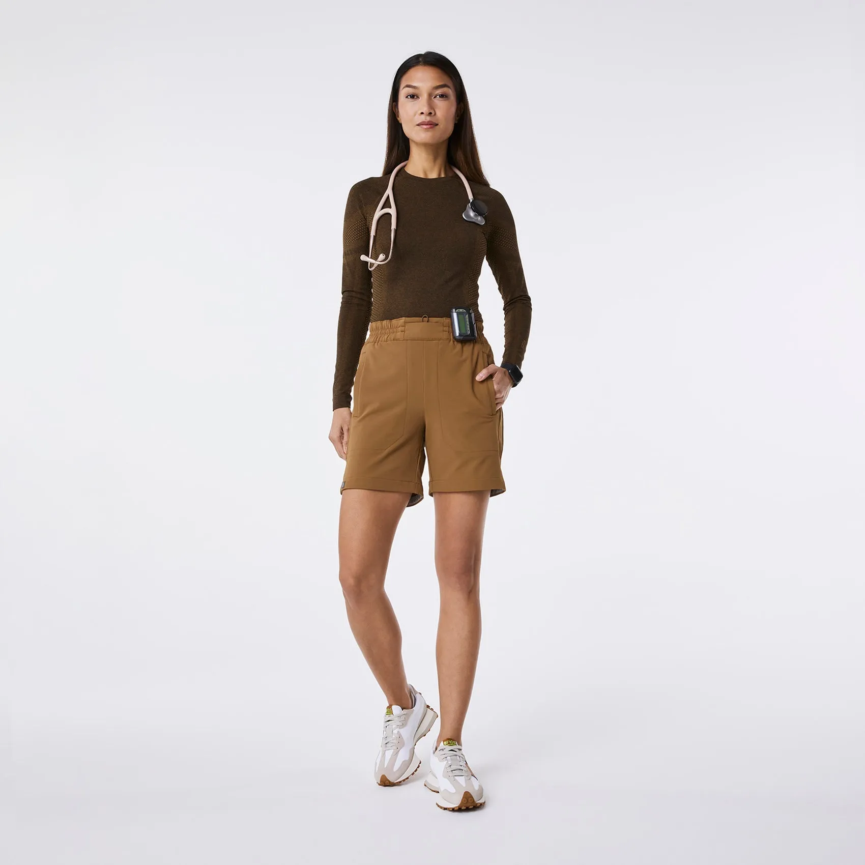 women's Earth High Waisted Indestructible Convertible - Petite Scrub Pant