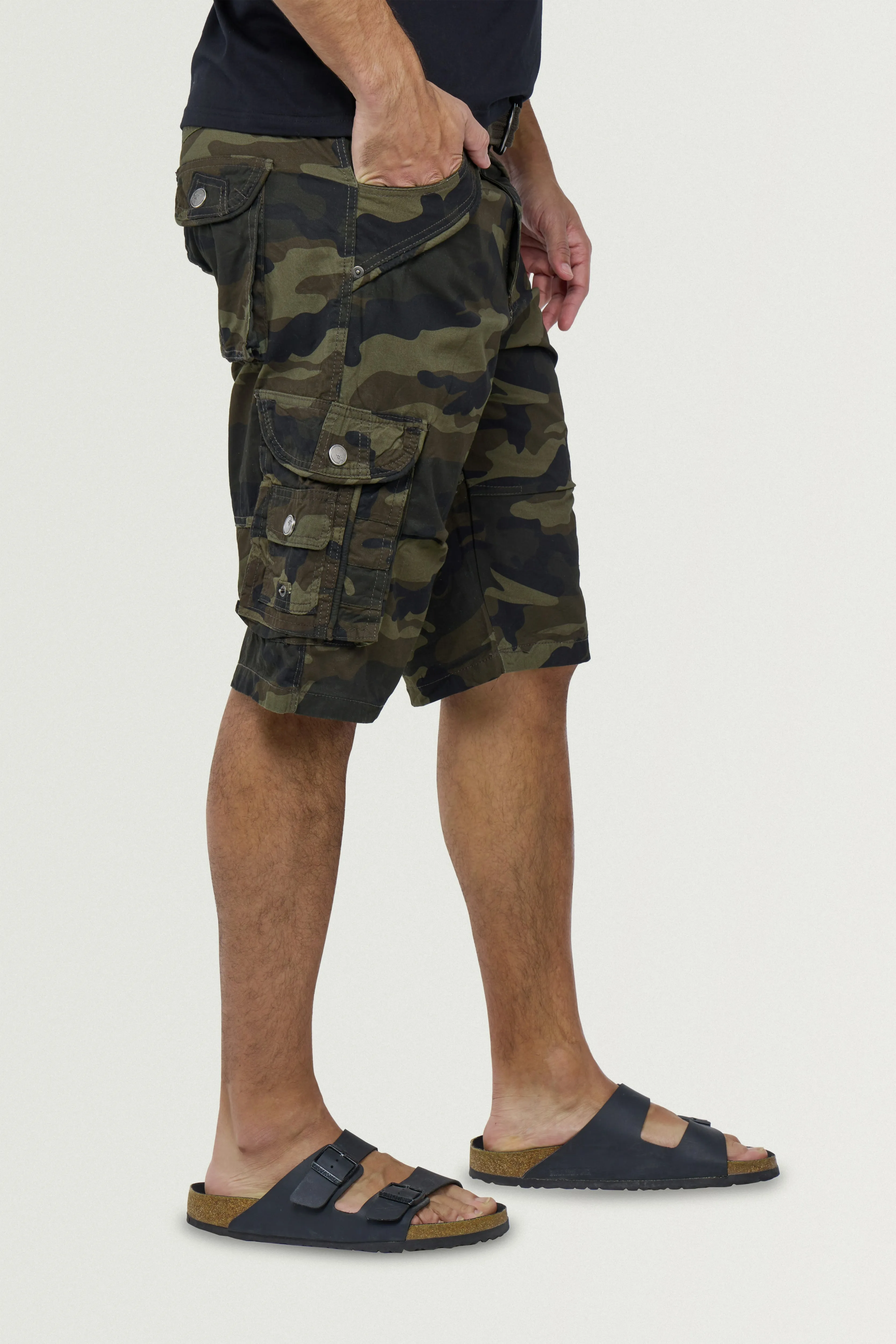 X RAY Men's 12.5" Long Cotton Cargo Shorts