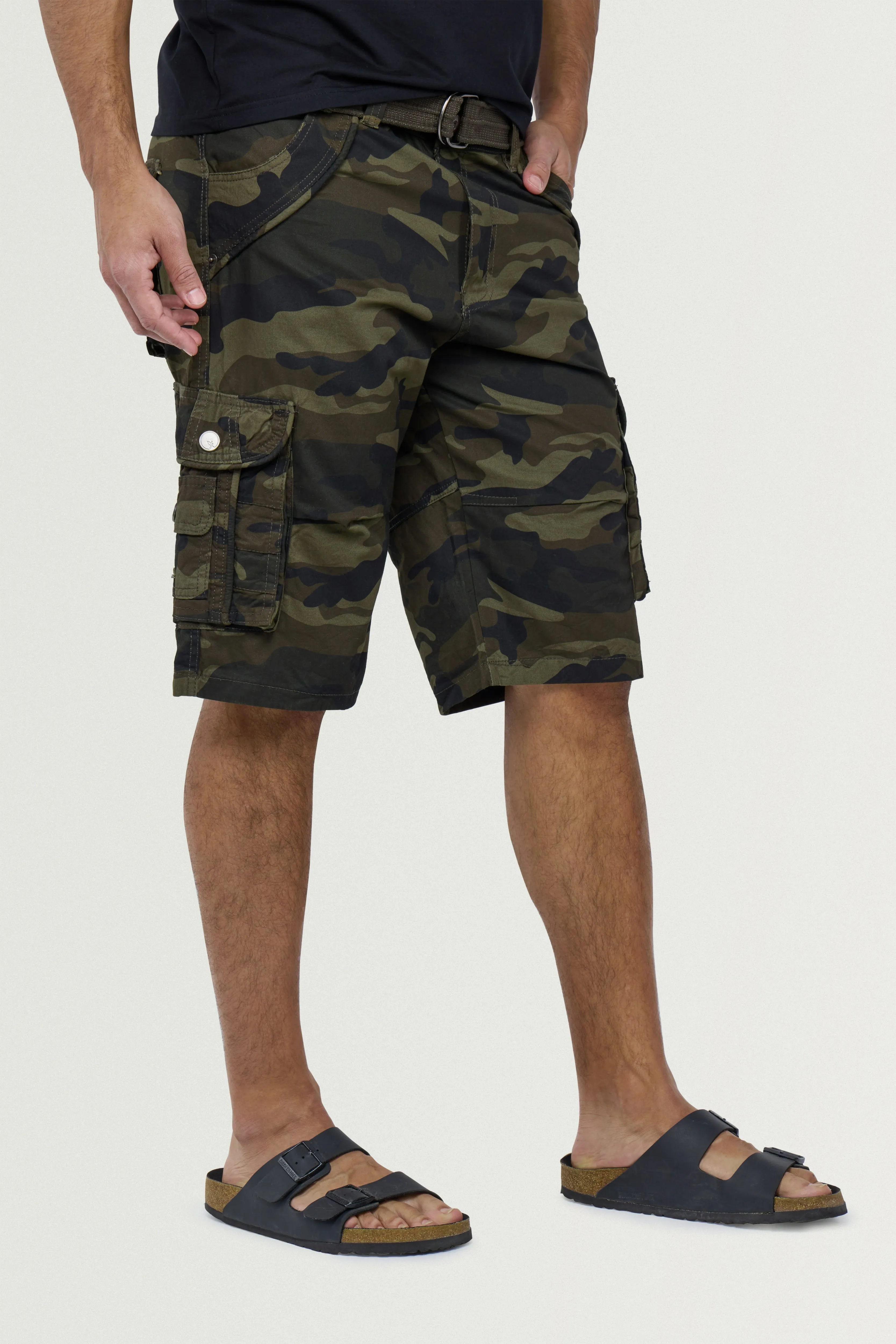 X RAY Men's 12.5" Long Cotton Cargo Shorts
